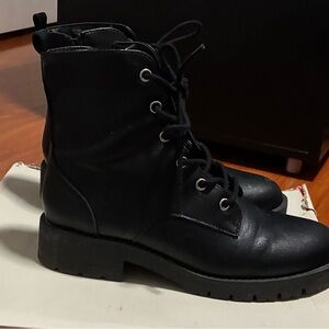Elegant Black Lace-Up Boots for Women